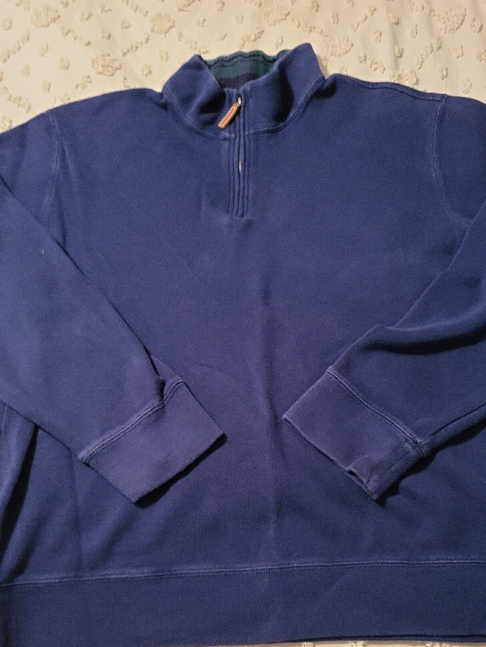 Lands' End Men's Navy Half-Zip Sweater